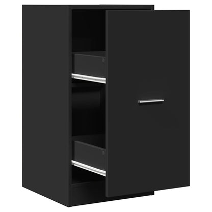 vidaXL Apothecary Cabinet Black 40x41x77,5 cm Engineered Wood