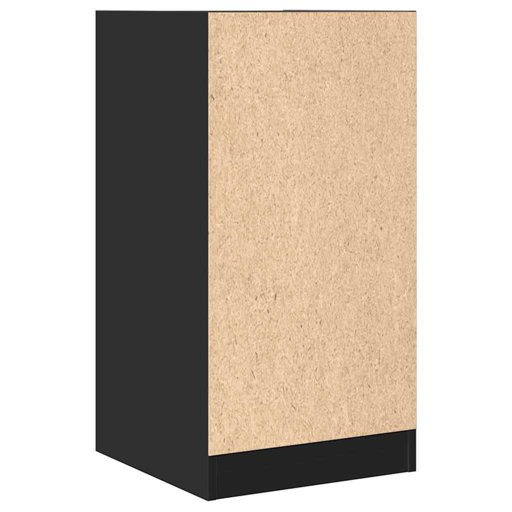 vidaXL Apothecary Cabinet Black 40x41x77,5 cm Engineered Wood