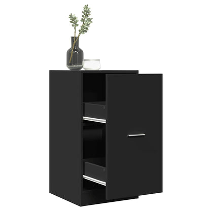 vidaXL Apothecary Cabinet Black 40x41x77,5 cm Engineered Wood