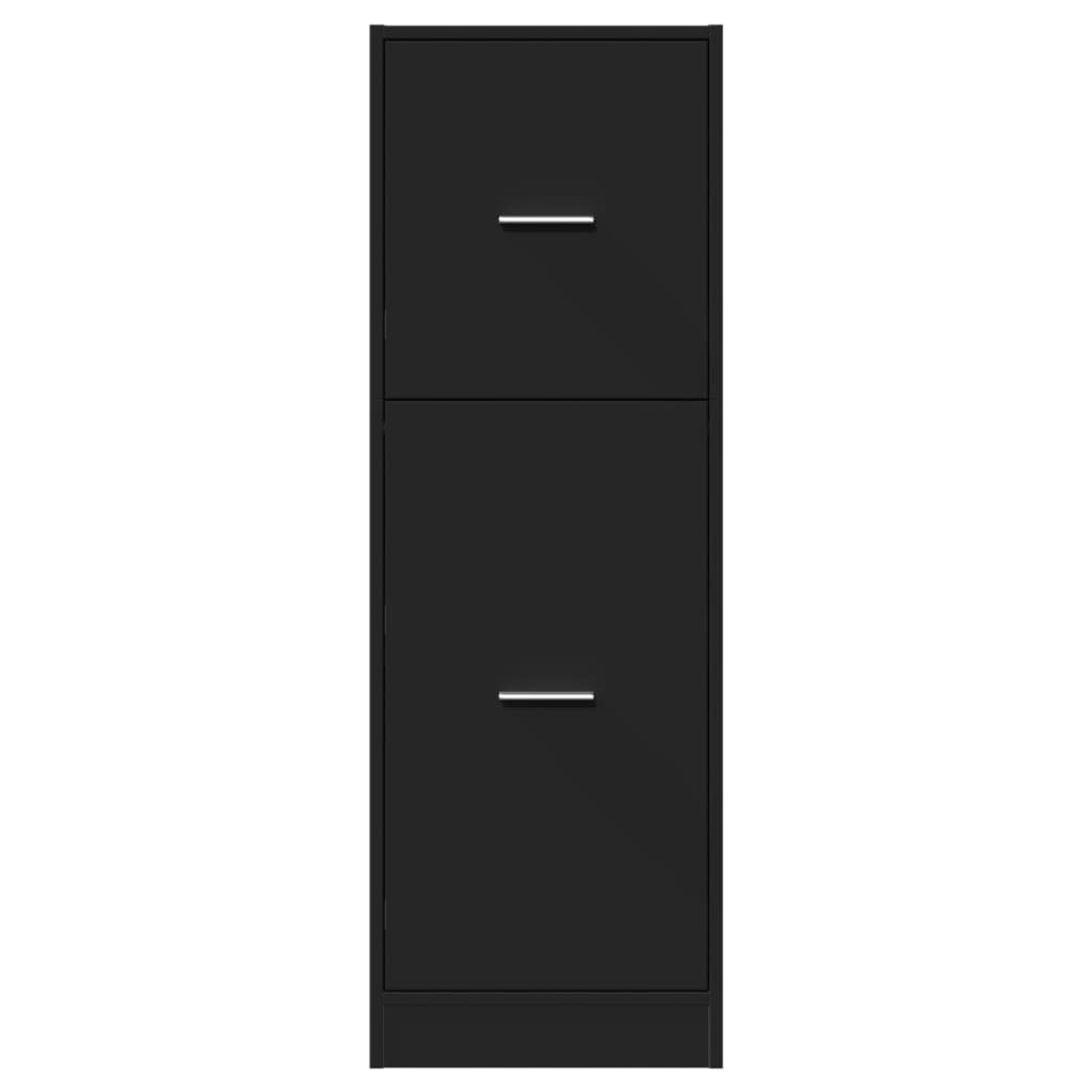 vidaXL Apothecary Cabinet Black 40x41x118 cm Engineered Wood