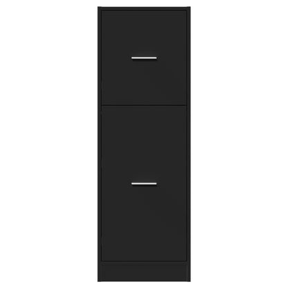 vidaXL Apothecary Cabinet Black 40x41x118 cm Engineered Wood