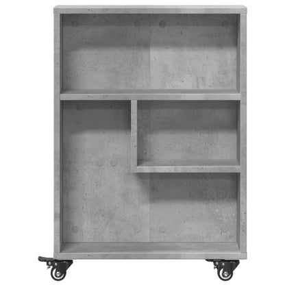vidaXL Narrow Storage Trolley Concrete Grey 48x13x68cm Engineered Wood