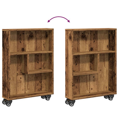 vidaXL Narrow Storage Trolley Old Wood 48x13x68 cm Engineered Wood