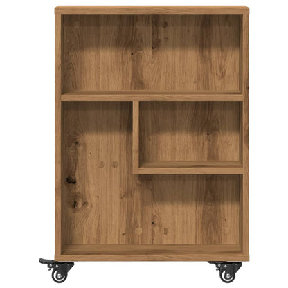 vidaXL Narrow Storage Trolley Artisian Oak 48x13x68 cm Engineered Wood