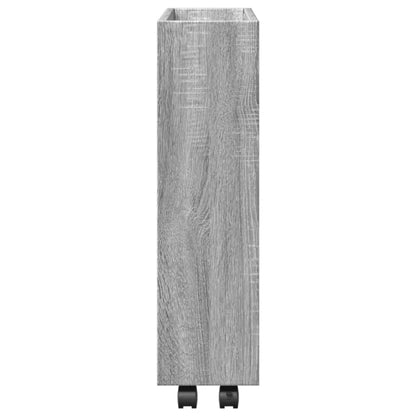 vidaXL Narrow Storage Trolley 3 Tier Grey Sonoma Engineered Wood