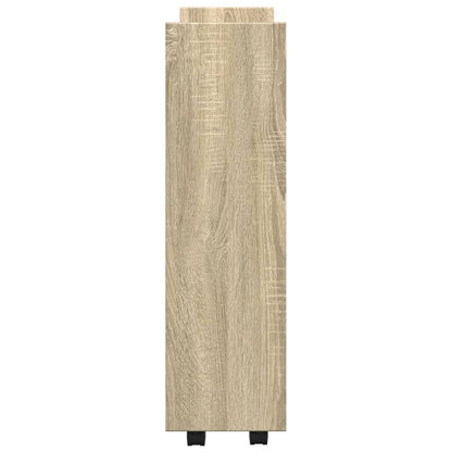 vidaXL Narrow Storage Trolley 3 Tier Sonoma Oak Engineered Wood