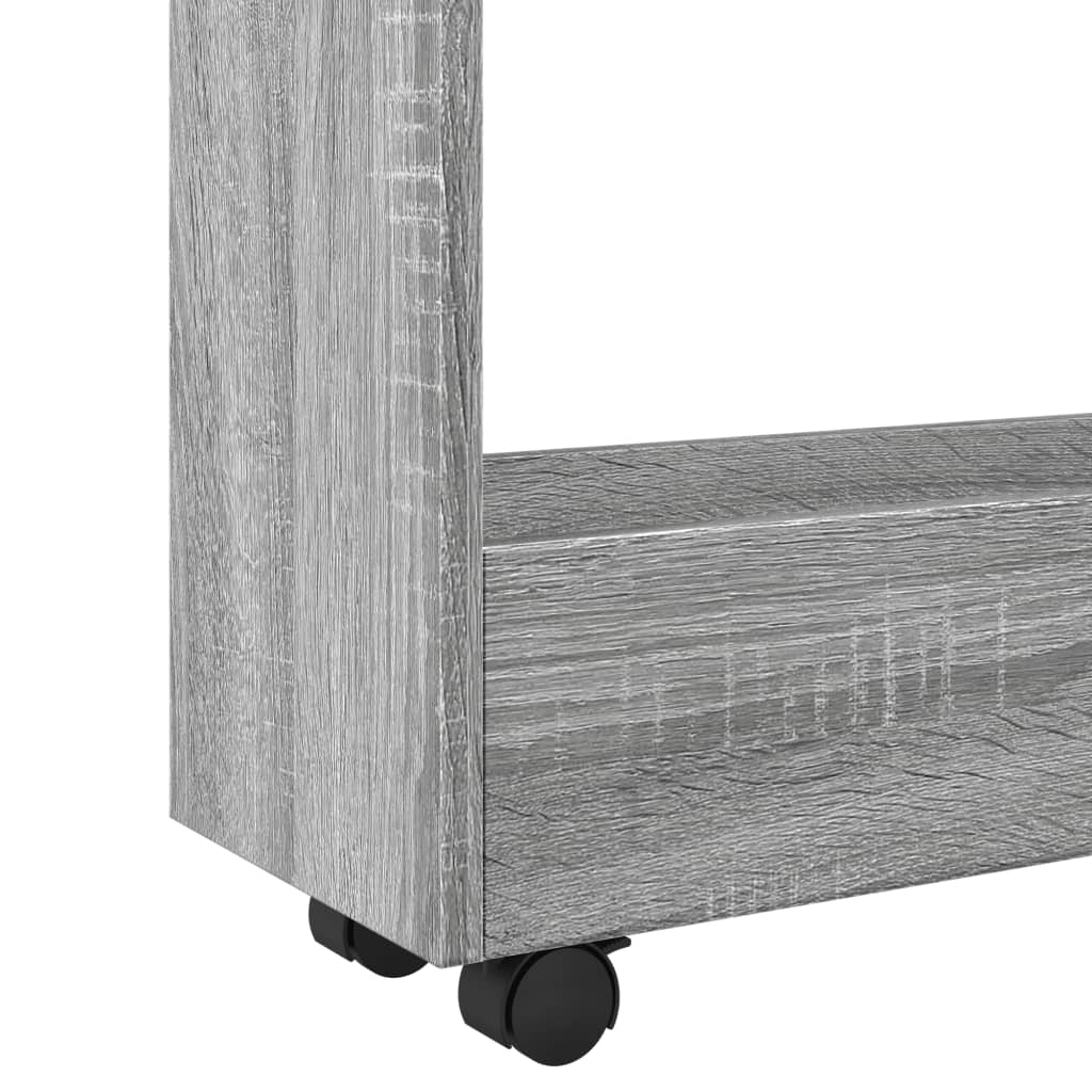 vidaXL Narrow Storage Trolley 3 Tier Grey Sonoma Engineered Wood