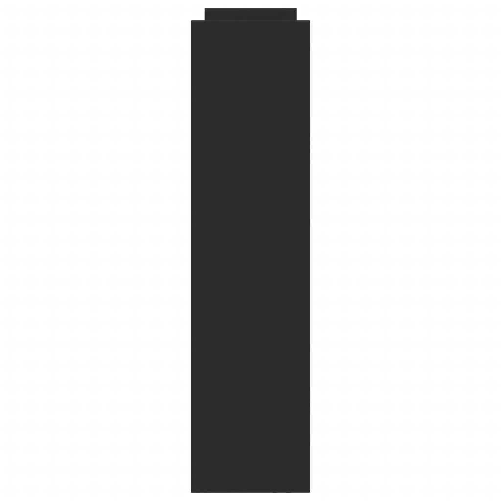 vidaXL Narrow Storage Trolley 4 Tier Black Engineered Wood