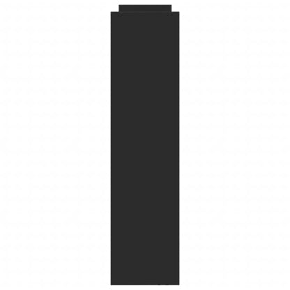 vidaXL Narrow Storage Trolley 4 Tier Black Engineered Wood