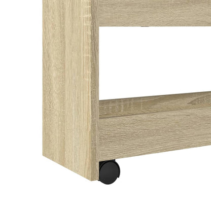 vidaXL Narrow Storage Trolley 4 Tier Sonoma Oak Engineered Wood