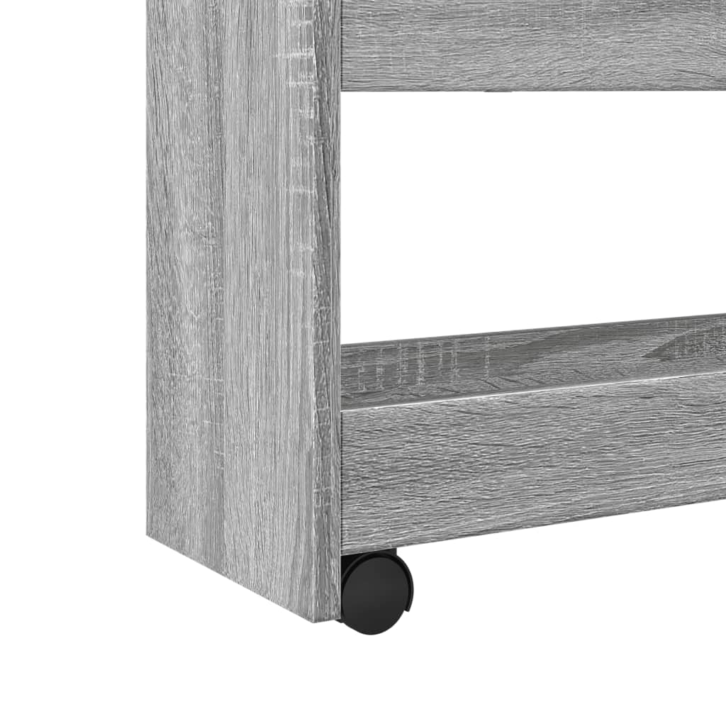 vidaXL Narrow Storage Trolley 4 Tier Grey Sonoma Engineered Wood
