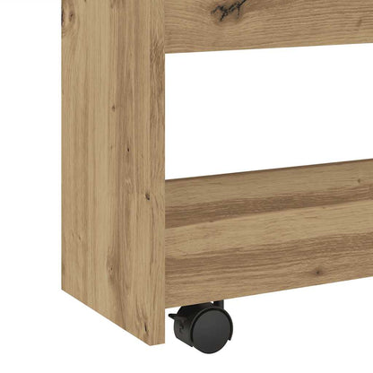 vidaXL Narrow Storage Trolley 4 Tier Artisian Oak Engineered Wood