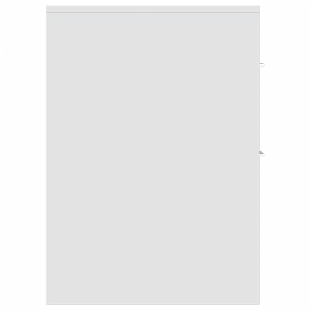 vidaXL Narrow Bathroom Cupboard with Wheels White Engineered Wood