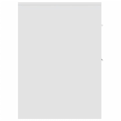 vidaXL Narrow Bathroom Cupboard with Wheels White Engineered Wood