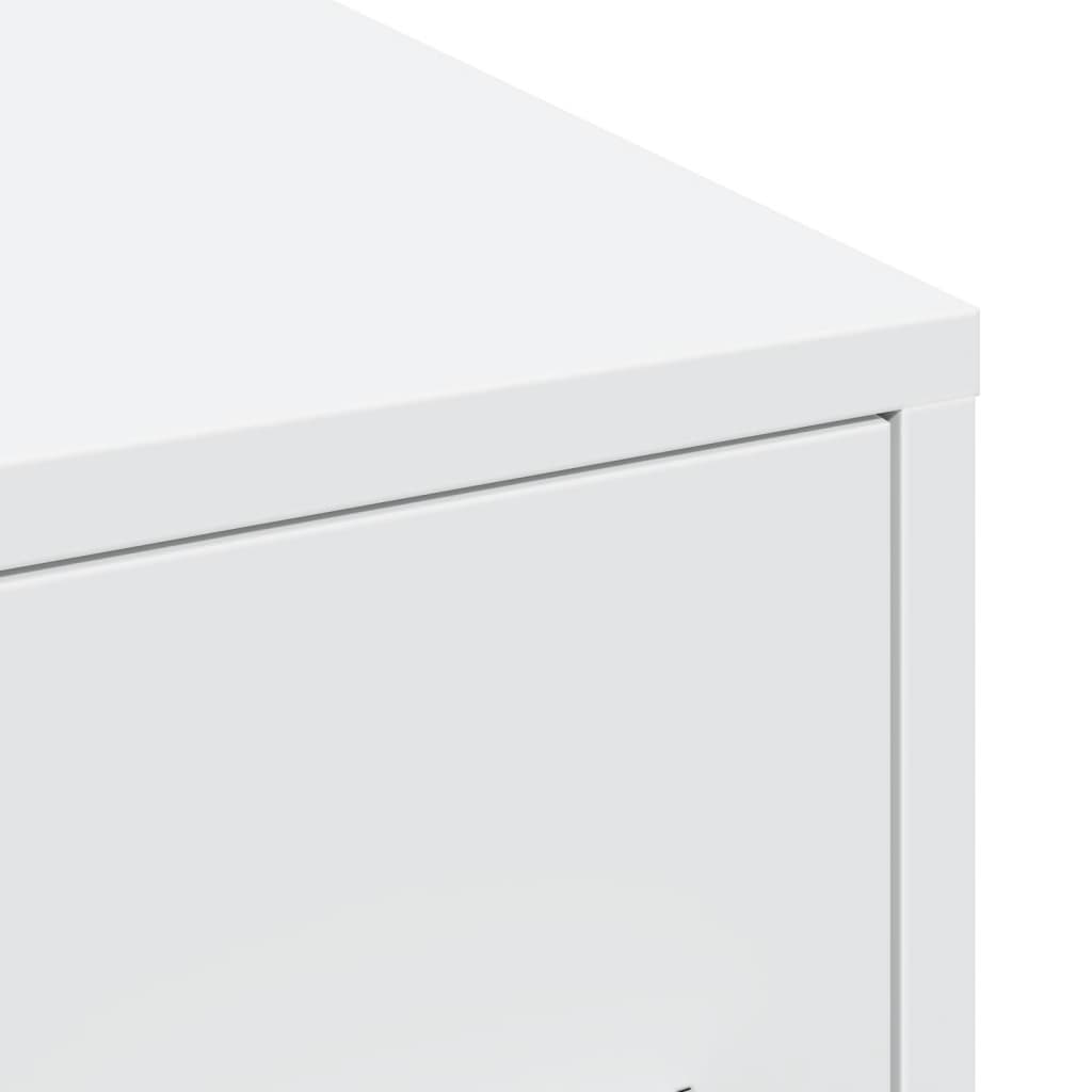 vidaXL Narrow Bathroom Cupboard with Wheels White Engineered Wood