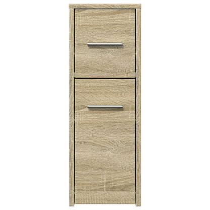 vidaXL Narrow Bathroom Cupboard with Wheels Sonoma Oak Engineered Wood
