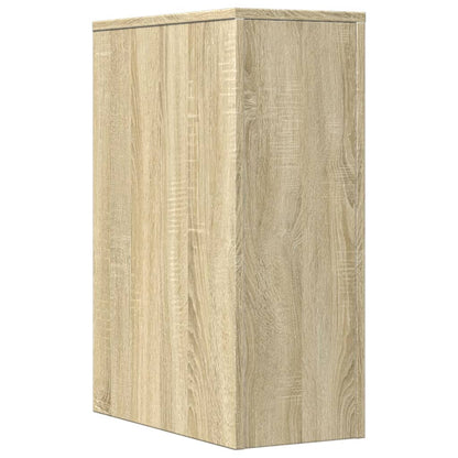 vidaXL Narrow Bathroom Cupboard with Wheels Sonoma Oak Engineered Wood