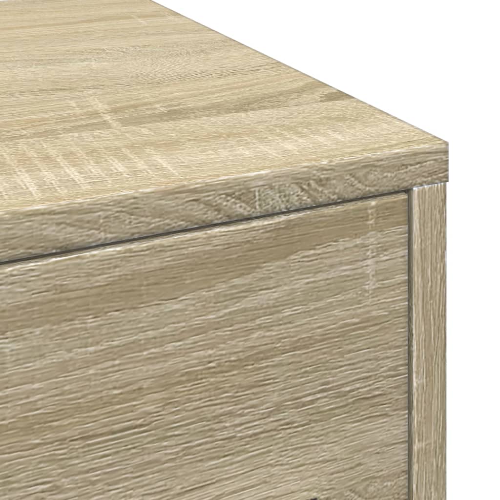 vidaXL Narrow Bathroom Cupboard with Wheels Sonoma Oak Engineered Wood