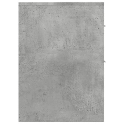 vidaXL Narrow Bathroom Cupboard with Wheels Concrete Grey Engineered Wood