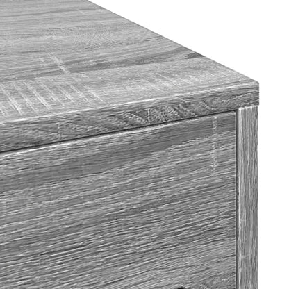 vidaXL Narrow Bathroom Cupboard with Wheels Grey Sonoma