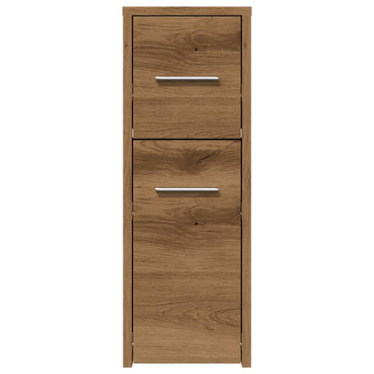 vidaXL Narrow Bathroom Cupboard with Wheels Artisian Oak Engineered Wood