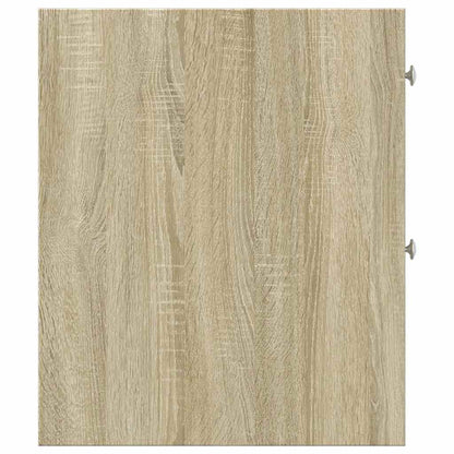 vidaXL Narrow Bathroom Cupboard with Wheels Sonoma Oak Engineered Wood