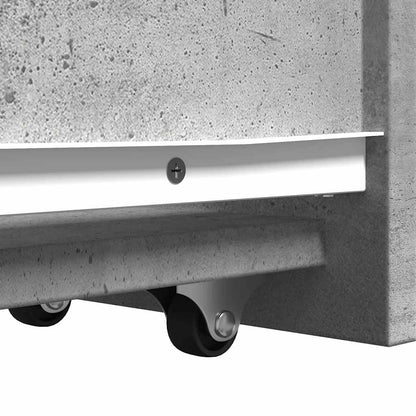 vidaXL Narrow Bathroom Cupboard with Wheels Concrete Grey Engineered Wood