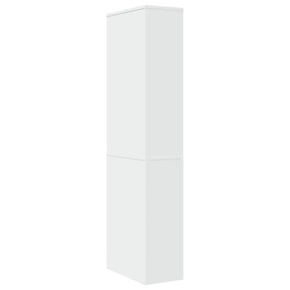 vidaXL Narrow Bathroom Cupboard with Wheels White Engineered Wood