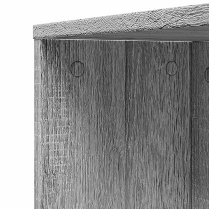 vidaXL Narrow Bathroom Cupboard with Wheels Grey Sonoma