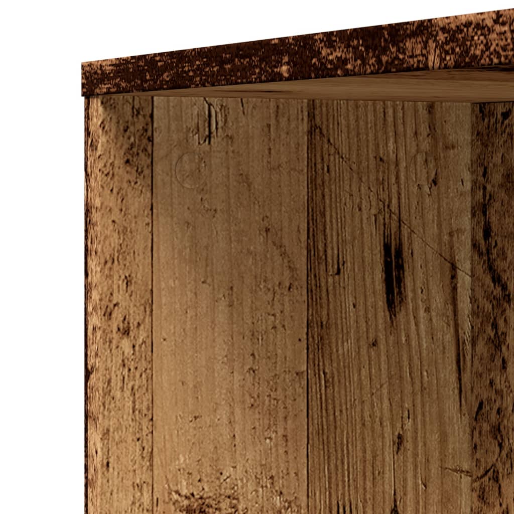 vidaXL Narrow Bathroom Cupboard with Wheels Old Wood Engineered Wood
