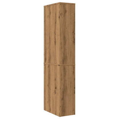 vidaXL Narrow Bathroom Cupboard with Wheels Artisian Oak Engineered Wood
