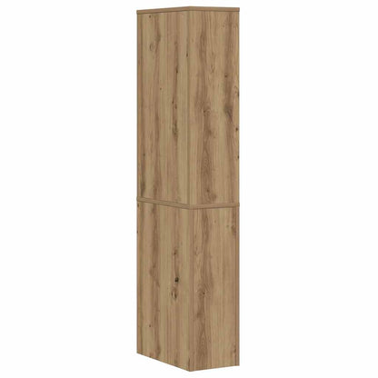 vidaXL Narrow Bathroom Cupboard with Wheels Artisian Oak