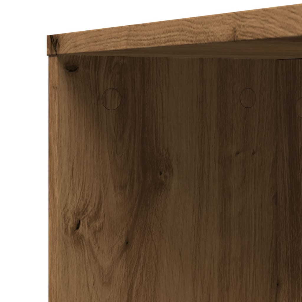 vidaXL Narrow Bathroom Cupboard with Wheels Artisian Oak Engineered Wood