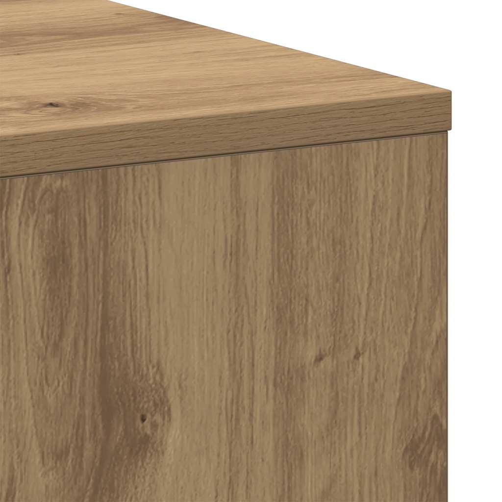 vidaXL Narrow Bathroom Cupboard with Wheels Artisian Oak