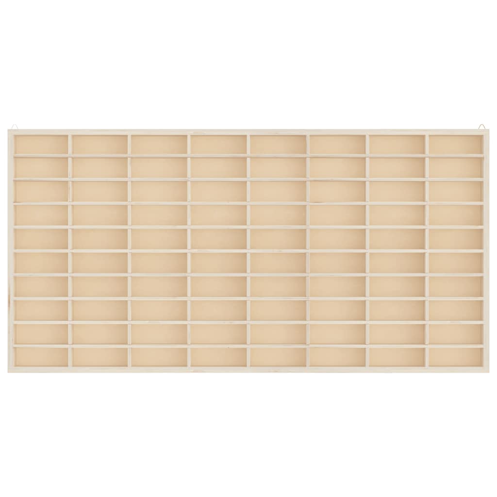 vidaXL Wooden Collector's Display Case with 80 Compartments 80x4.5x40.5cm