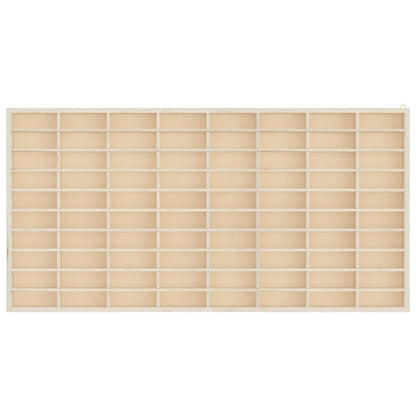 vidaXL Wooden Collector's Display Case with 80 Compartments 80x4.5x40.5cm