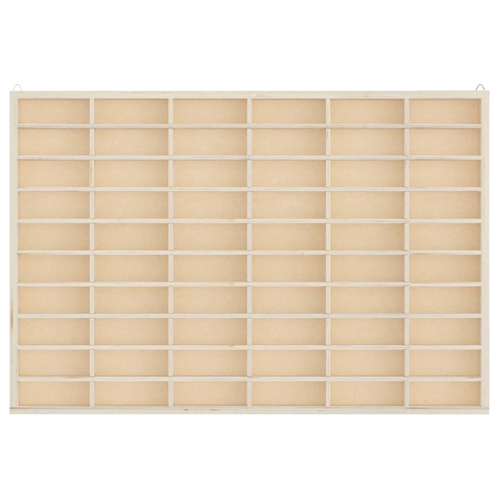 vidaXL Wooden Collector's Display Case with 60 Compartments 60x4.5x40.5cm