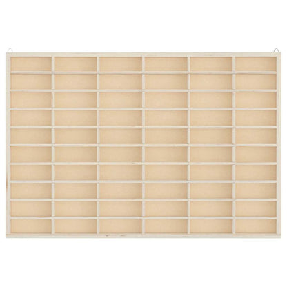 vidaXL Wooden Collector's Display Case with 60 Compartments 60x4.5x40.5cm