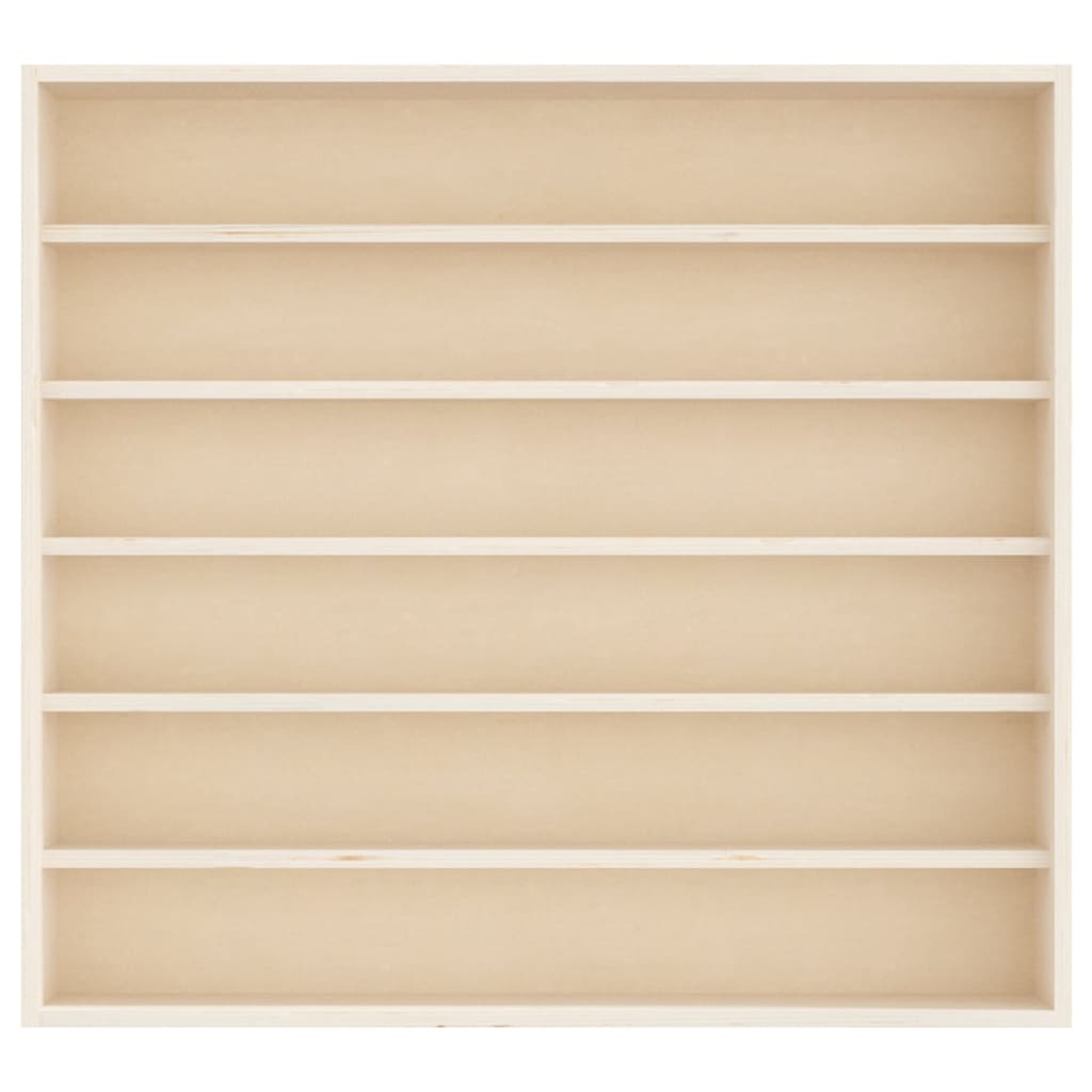 vidaXL Wooden Collector's Display Case with 6 Shelves 60x8.5x55cm