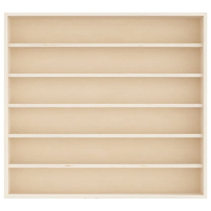 vidaXL Wooden Collector's Display Case with 6 Shelves 60x8.5x55cm