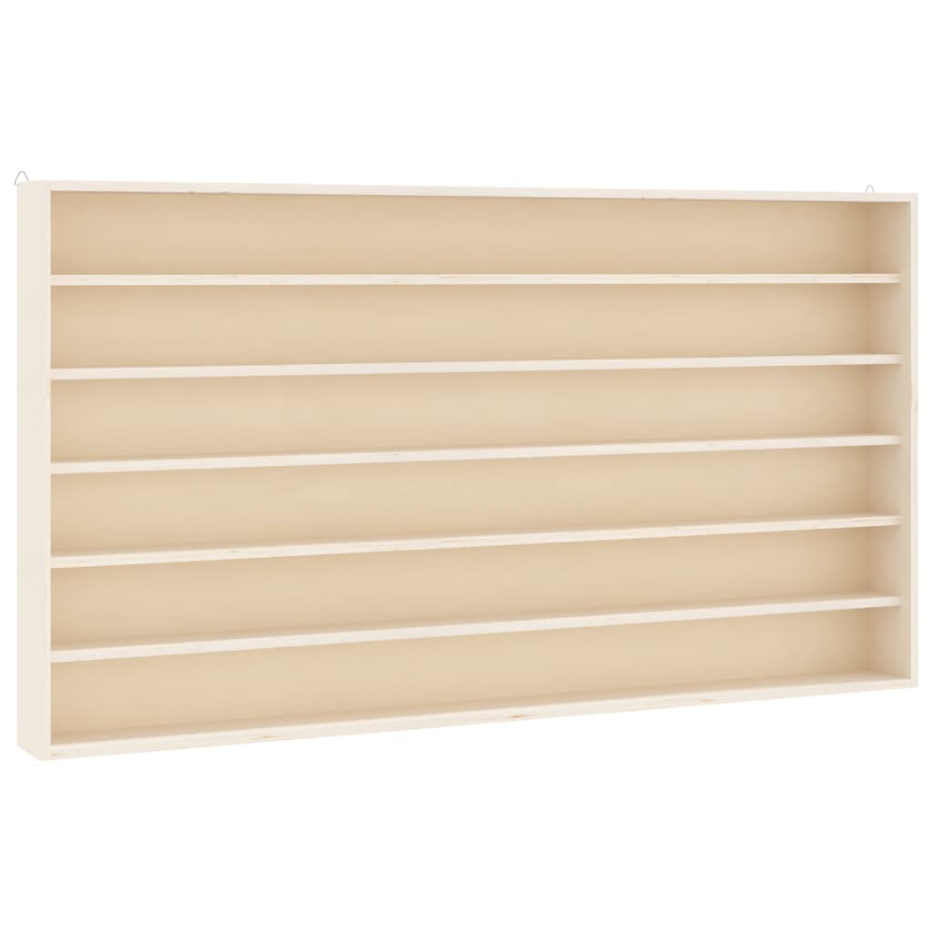 vidaXL Wooden Collector's Display Case with 6 Shelves 80x8.5x55cm