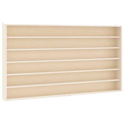 vidaXL Wooden Collector's Display Case with 6 Shelves 80x8.5x55cm
