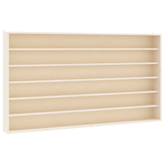 vidaXL Wooden Collector's Display Case with 6 Shelves 80x8.5x55cm