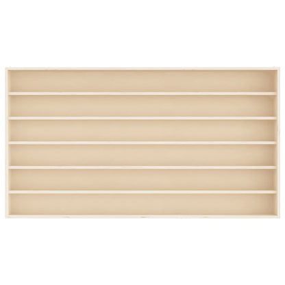 vidaXL Wooden Collector's Display Case with 6 Shelves 80x8.5x55cm