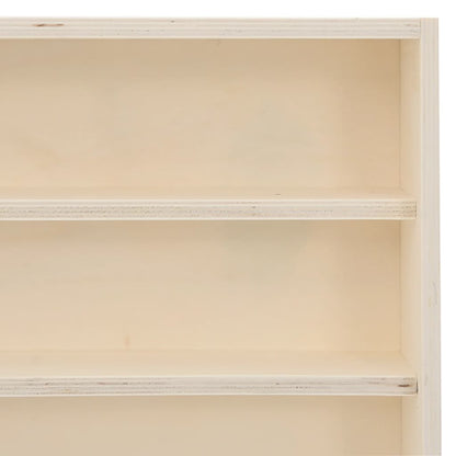 vidaXL Wooden Collector's Display Case with 6 Shelves 80x8.5x55cm
