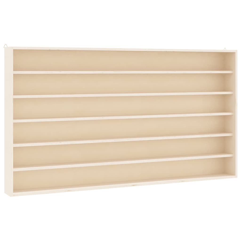 vidaXL Wooden Collector's Display Case with 6 Shelves 100x9x55 cm