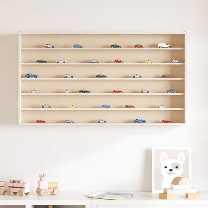 vidaXL Wooden Collector's Display Case with 6 Shelves 100x9x55 cm