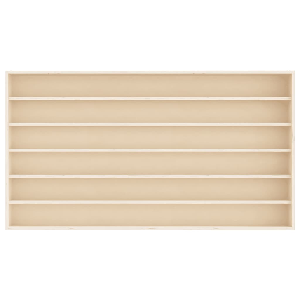 vidaXL Wooden Collector's Display Case with 6 Shelves 100x9x55 cm