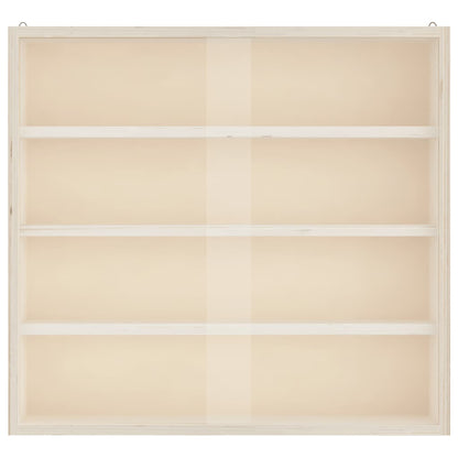 vidaXL Wooden Collector's Display Case with Doors 40x8.5x37cm