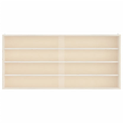 vidaXL Wooden Collector's Display Case with Doors 80x8.5x37cm